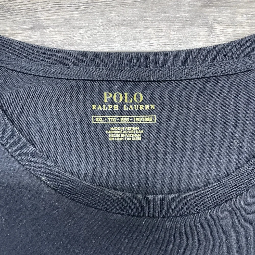 Polo Ralph Lauren Black Crest T Shirt Men Sz XXL Preppy Classic FAIR